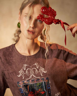 Футболка варёнка с шёлковой вставкой FRK002 - Sahar art lab фото 6