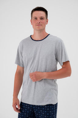 Пижама мужская из футболки с коротким рукавом и брюк из кулирки Генри синий - Амадэль фото 7