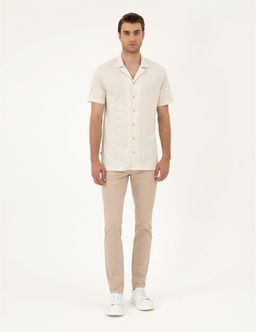 Bej Slim Fit Jean Pantolon