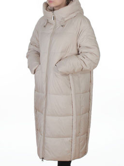 8891 LT. BEIGE Пальто зимнее женское (200 гр. холлофайбер)
