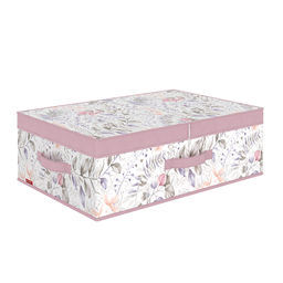 Короб стеллажный с двойной крышкой, 58*40*18 см, BOTANIC LILAC, шт