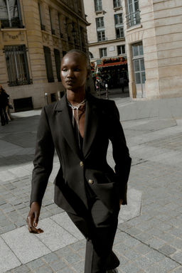 FITTED BLAZER WITH SHOULDER PADS - Zara фото 4