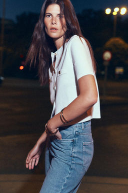 SHORT SLEEVE KNIT CARDIGAN - Zara фото 20