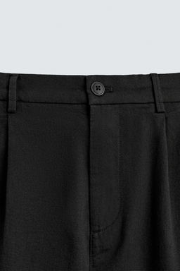 RELAXED FIT COTTON - LINEN TROUSERS - Zara фото 6