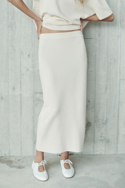 PLAIN KNIT MIDI SKIRT - Zara фото 2