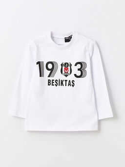Bisiklet Yaka Be?ikta? Bask?l? Erkek Bebek Sweatshirt ve E?ofman Alt? Tak?m - Waikiki фото 2
