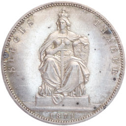 1 талер 1871 года A Пруссия Победа во Франко-прусской войне