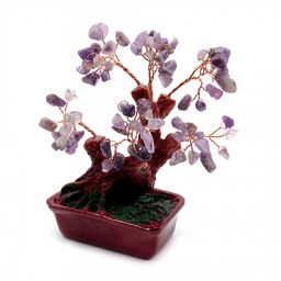 Дерево счастья Аметист натуральные камни 16см