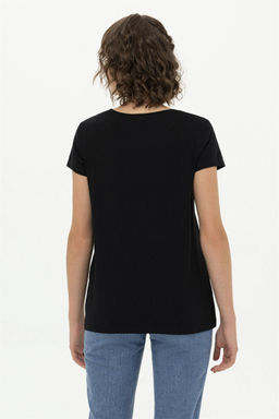 Женская черная футболка с круглым вырезом Неожиданная скидка в корзине - U.s. polo assn фото 5