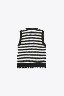 STRIPED KNIT WAISTCOAT TOP - Zara фото 5