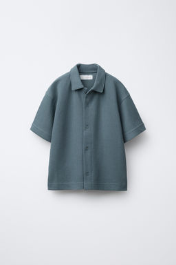 TEXTURED KNIT SHIRT