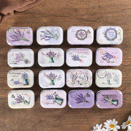 Цена за 3 шт. Шкатулка для украшений «Лаванда», металл, 2.5×5.5×4 см, МИКС