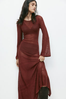 Maxivestido en punto pointelle - H&m фото 8