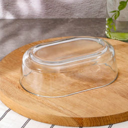 Контейнер Peanut, 1050 мл, с крышкой, стекло, голубой