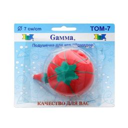 Gamma ТОМ-7 Подушечка для игл Помидор 7 см в блистере красный