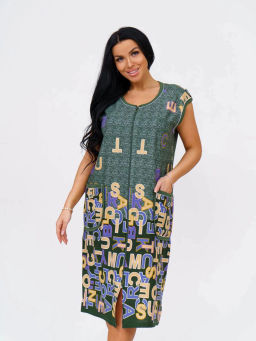 Халат женский, цвет зеленый