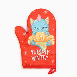 Набор подарочный новогодний Доляна Winter : Варежка-прихватка новогодняя, лопатка силикон