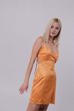 11354 Платье с открытой спинкой оранжевое - Martichelli фото 4