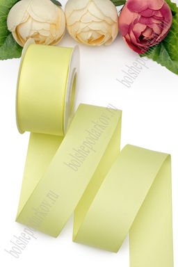 Лента репсовая 4 см*20 ярд "1 сорт" (SF-1349) светло-желтый №230