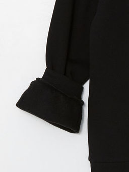 Bisiklet Yaka K?z ?ocuk Kal?n Sweatshirt