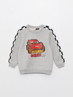 Bisiklet Yaka Uzun Kollu Arabalar Bask?l? Erkek Bebek Sweatshirt ve E?ofman Alt 2li Tak?m - Waikiki фото 2