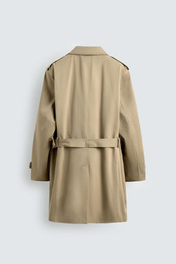TRENCH CRUZADO REGULAR FIT / Beige - Zara фото 10