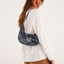 Сумка женская, багет, на молнии, цвет синий - Simaland фото 8