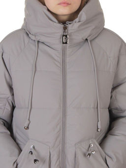 6615 GRAY Пальто зимнее женское (200 гр. холлофайбер)