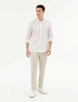Bej Regular Fit Uzun Kollu G_mlek - Pierre cardin фото 4
