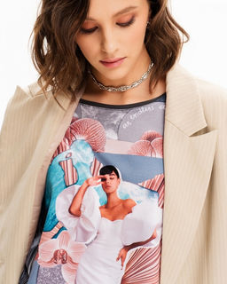 авторский Лонгслив свободного кроя - Sahar art lab фото 17