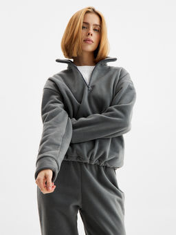 Костюм женский: анорак, брюки, MINAKU: Fleece Soft, размер 46, графитовый