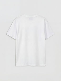 Bisiklet Yaka Be?ikta? Bask?l? Erkek ?ocuk Ti??rt