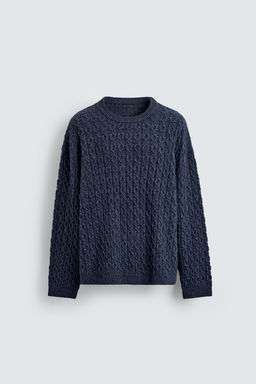 CABLE KNIT TEXTURED JUMPER - Zara фото 7