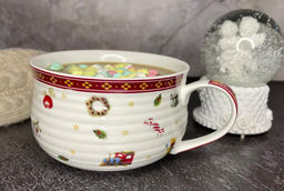 Бульонница Lenardi Новый Год 450 мл в под.уп.(х24) Фарфор арт.105-598 #НовыйГод  фото 3