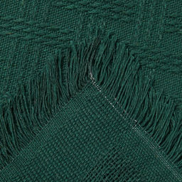 Плед с бахромой «Этель» Emerald, 130×180 см, жаккард