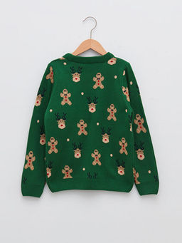 Bisiklet Yaka Y?lba?? Temal? Uzun Kollu Erkek ?ocuk ?nce Triko Kazak - Waikiki фото 2