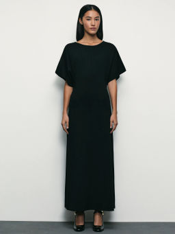 Платье из вискозы со сборками на талии / Zarina  фото 2