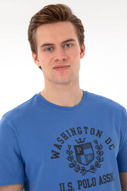 Erkek Regular Fit Bisiklet Yaka Bask_l_ _ndigo Ti__rt Sepette S_rpriz _ndirim - U.s. polo assn фото 9