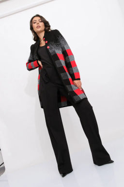 ЗЛАТА Кардиган К 675 ст/красный микс