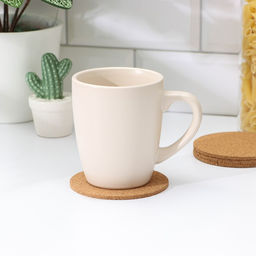 Набор подставок под горячее Доляна, под кружку, пробка, 4 шт., d=10 см