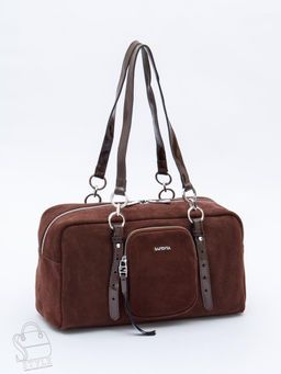 Сумка женская кожаная 91180MSS coffee Velina Fabbiano-Safenta