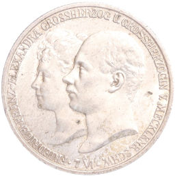2 марки 1904 года A Германия (Мекленбург-Шверин) Свадьба Герцога Фридриха Франца IV