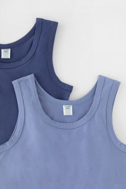 К 1190-2уп/ультрамарин,пыльно-голубой джинс майка для мал - Crockid фото 2