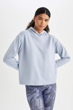 DeFactoFit Спортивная толстовка стандартного кроя с капюшоном для подводного плавания  фото 6