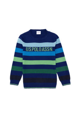Темно-синий трикотажный свитер для мальчика - U.s. polo assn фото 6