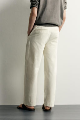 PANTAL?N CHINO RELAXED FIT LAVADO / Crudo - Zara фото 3