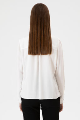 Kad_n Beyaz Uzun Kollu G_mlek Sepette S_rpriz _ndirim - U.s. polo assn фото 5