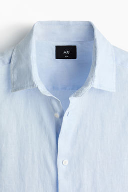 Camisa de lino Slim Fit - H&m фото 7