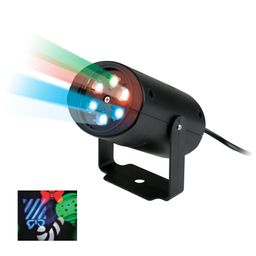 ULI-Q306 4W/RGB BLACK XMAS Светодиодный светильник-проектор. Проекция рождество, RGB. Кабель с вилкой, 220В. TM Volpe.