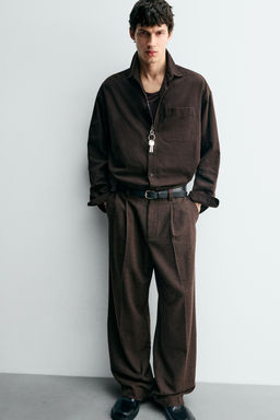 PLEATED TROUSERS WITH BUTTONS - Zara фото 5